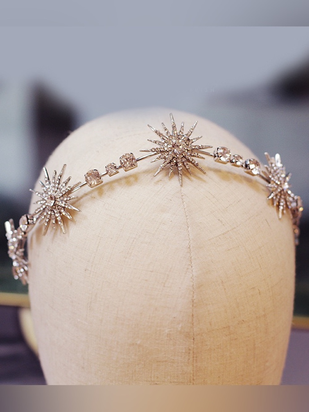 Crystal Starburst Headband - Silver